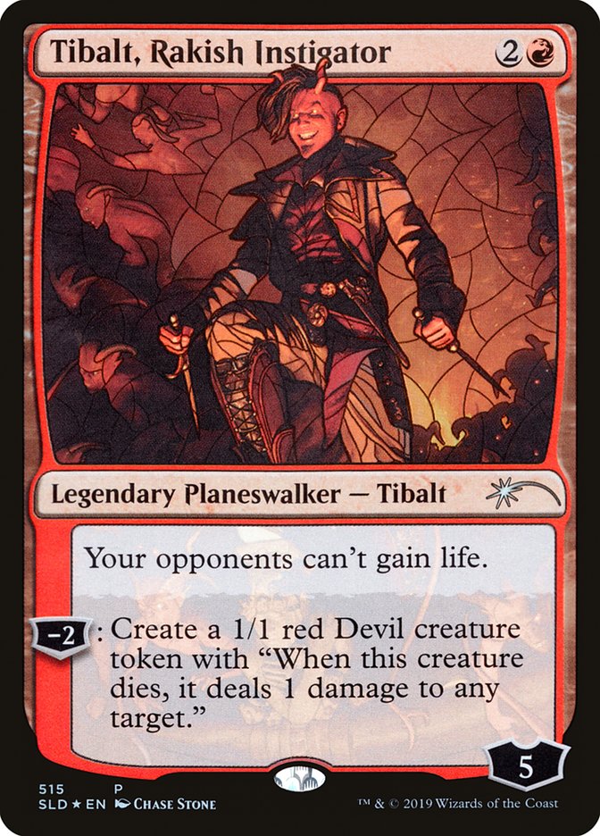 Tibalt, Rakish Instigator (Stained Glass) [Secret Lair Drop Promos] | Shuffle n Cut Hobbies & Games