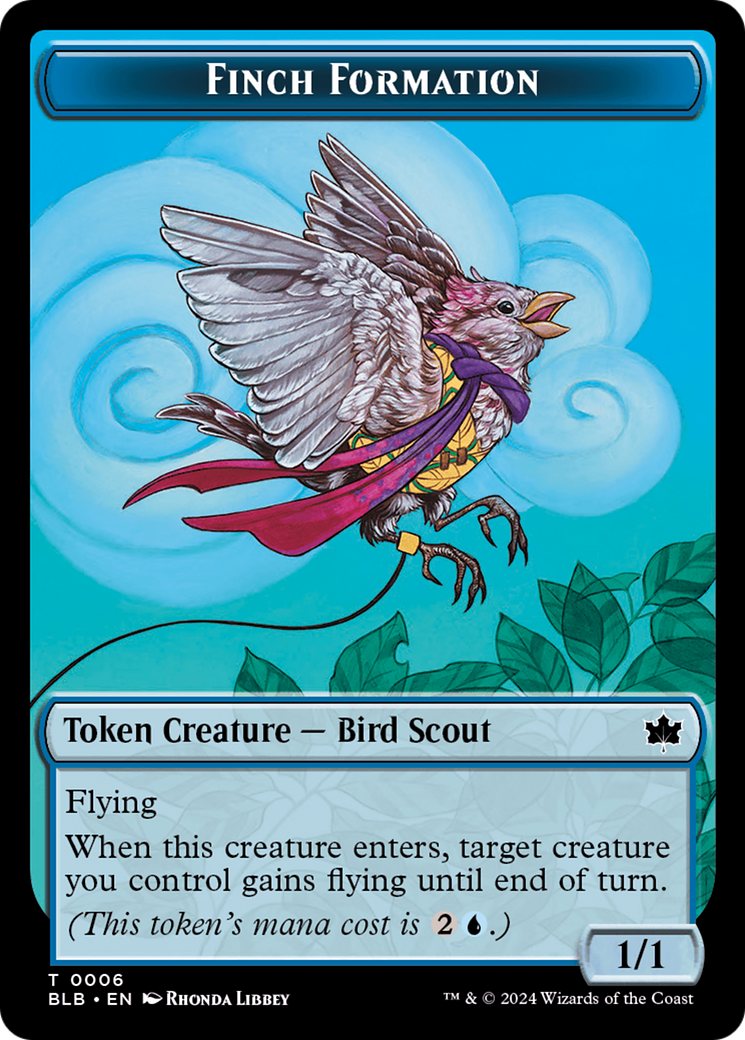 Finch Formation Token [Bloomburrow Tokens] | Shuffle n Cut Hobbies & Games