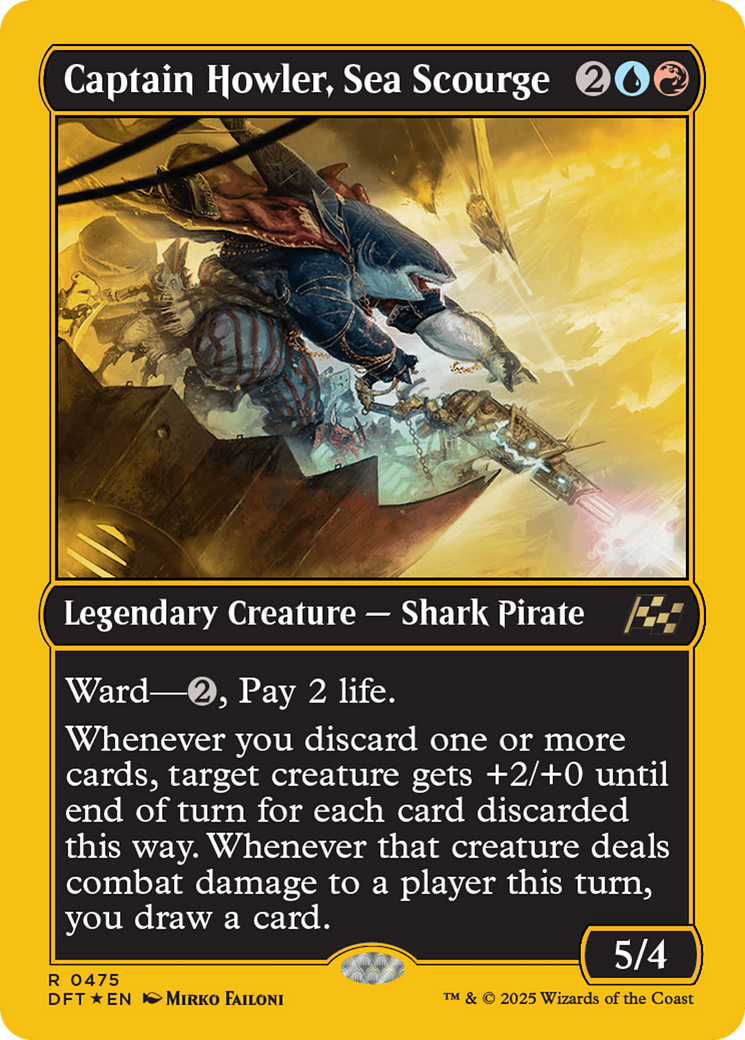 Captain Howler, Sea Scourge (First-Place Foil) [Aetherdrift] | Shuffle n Cut Hobbies & Games