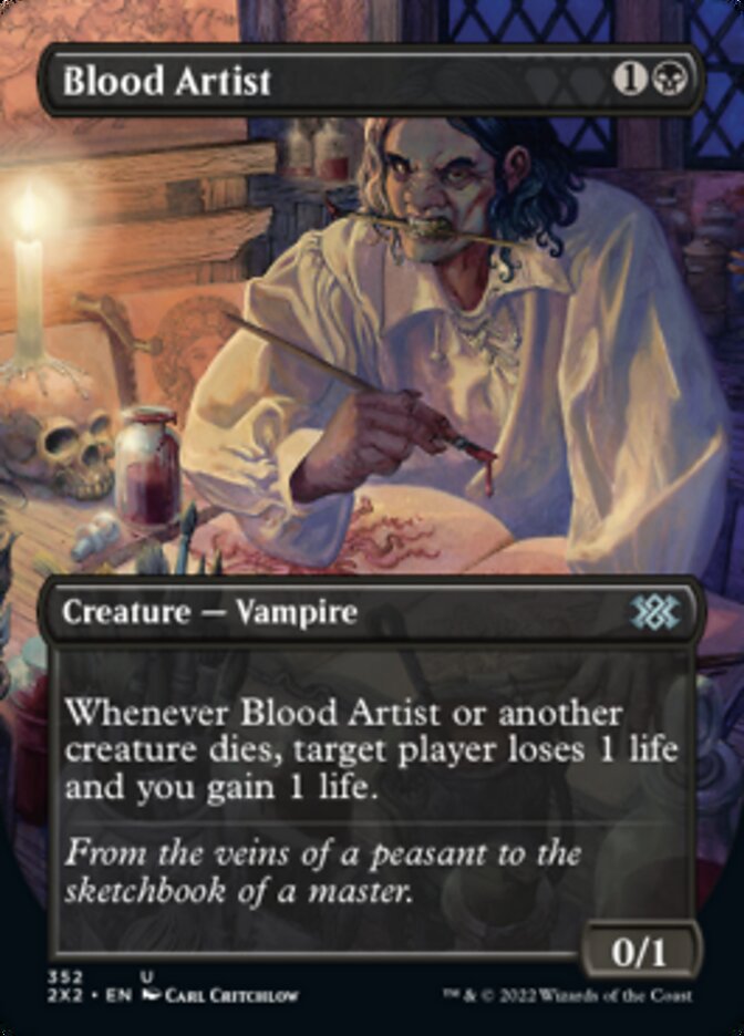 Blood Artist (Borderless Alternate Art) [Double Masters 2022] | Shuffle n Cut Hobbies & Games