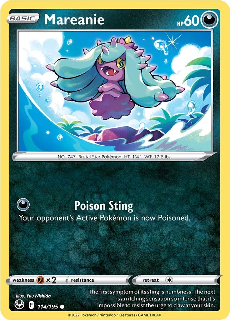 Mareanie (114/195) [Sword & Shield: Silver Tempest] | Shuffle n Cut Hobbies & Games