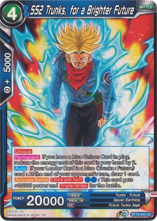 SS2 Trunks, for a Brighter Future (BT10-043) [Rise of the Unison Warrior 2nd Edition] | Shuffle n Cut Hobbies & Games