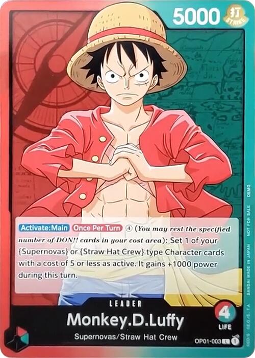 Monkey.D.Luffy [One Piece Demo Deck Cards] | Shuffle n Cut Hobbies & Games