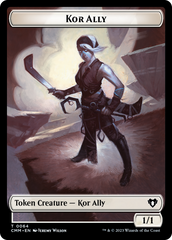 Wall // Kor Ally Double-Sided Token [Commander Masters Tokens] | Shuffle n Cut Hobbies & Games