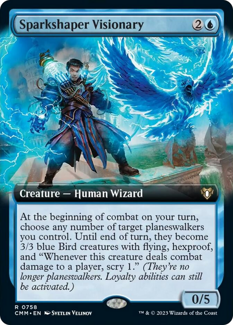 Sparkshaper Visionary (Extended Art) [Commander Masters] | Shuffle n Cut Hobbies & Games