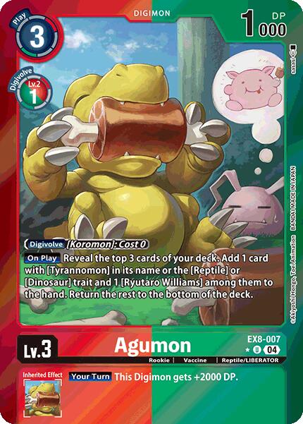 Agumon [EX8-007] - EX8-007 (Limited Foil) [Chain of Liberation] | Shuffle n Cut Hobbies & Games