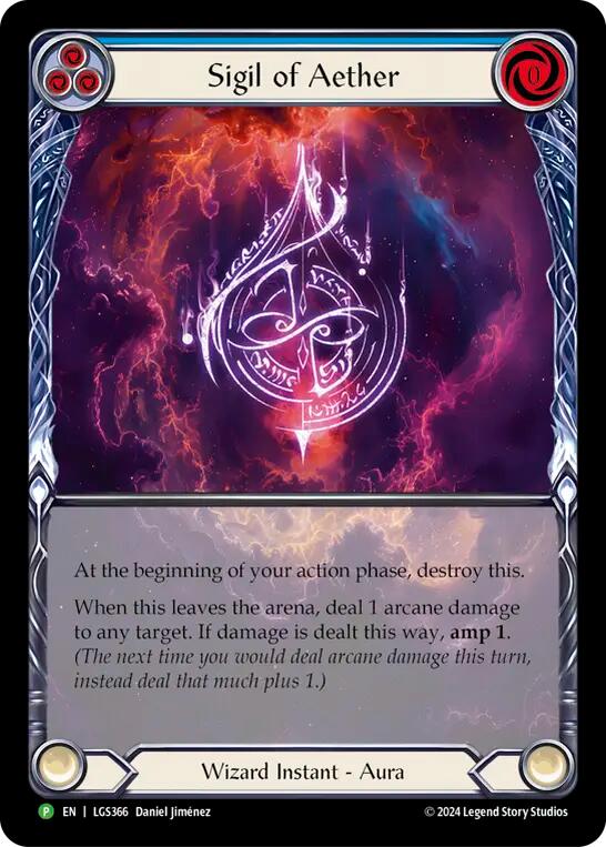 Sigil of Aether (Rainbow Foil) [LGS366] (Promo)  Rainbow Foil | Shuffle n Cut Hobbies & Games