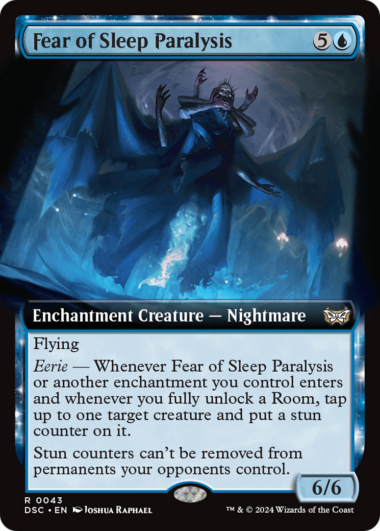 Fear of Sleep Paralysis (Extended Art) [Duskmourn: House of Horror Commander] | Shuffle n Cut Hobbies & Games