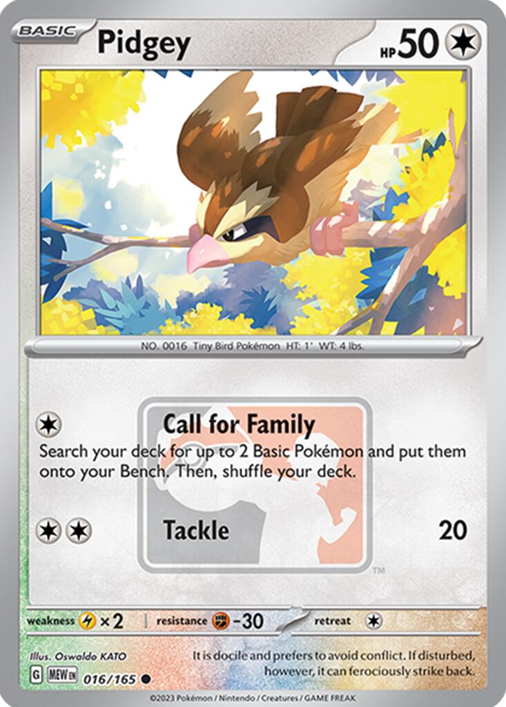 Pidgey (016/165) [League & Championship Cards] | Shuffle n Cut Hobbies & Games