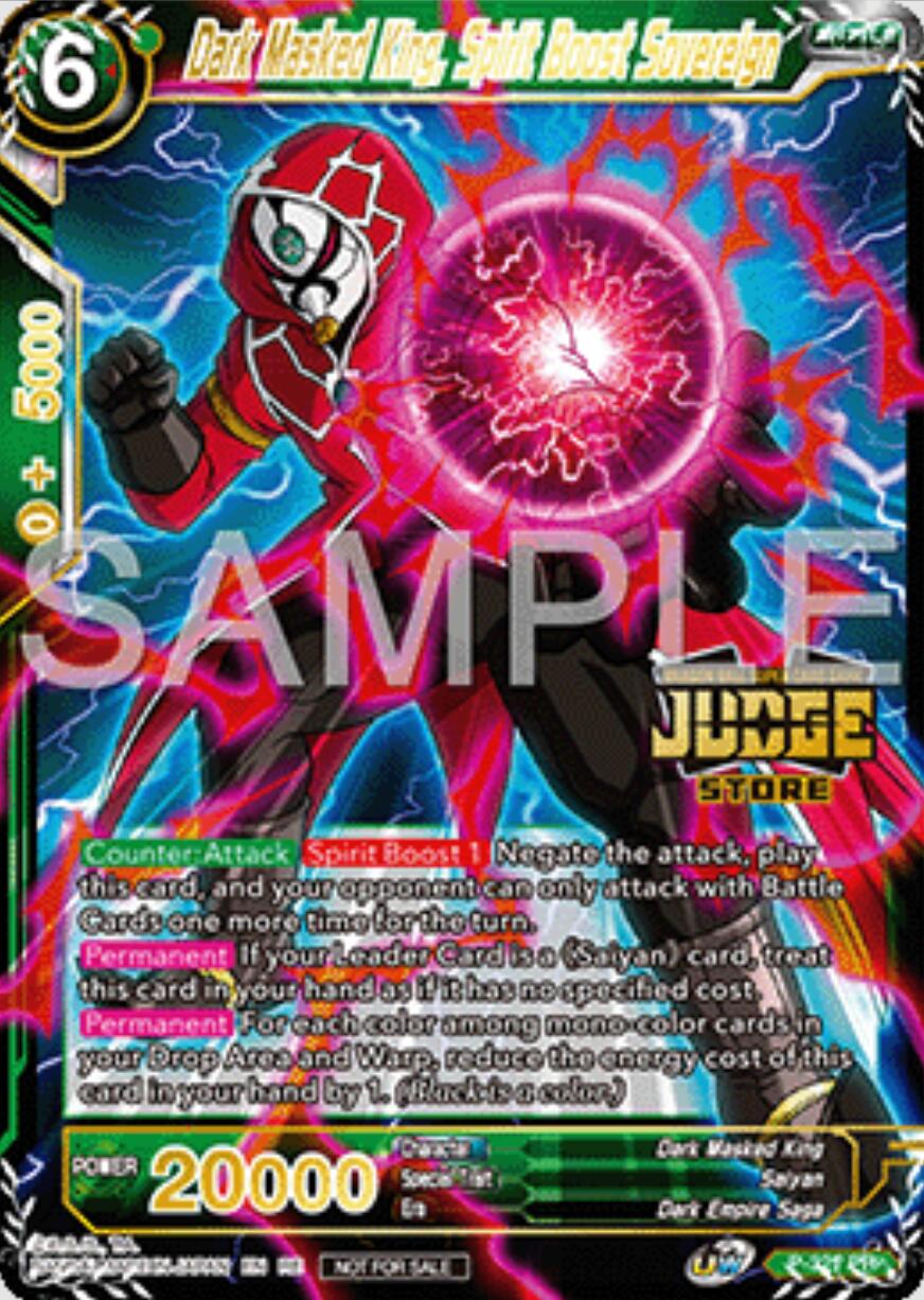 Dark Masked King, Spirit Boost Sovereign (Judge Pack Vol.16) (Store) (P-321) [Judge Promotion Cards] | Shuffle n Cut Hobbies & Games