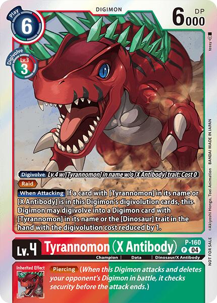 Tyrannomon [P-160] (X Antibody) (-Chain of Liberation- Upgrade Pack [Digimon LIBERATOR] | Shuffle n Cut Hobbies & Games