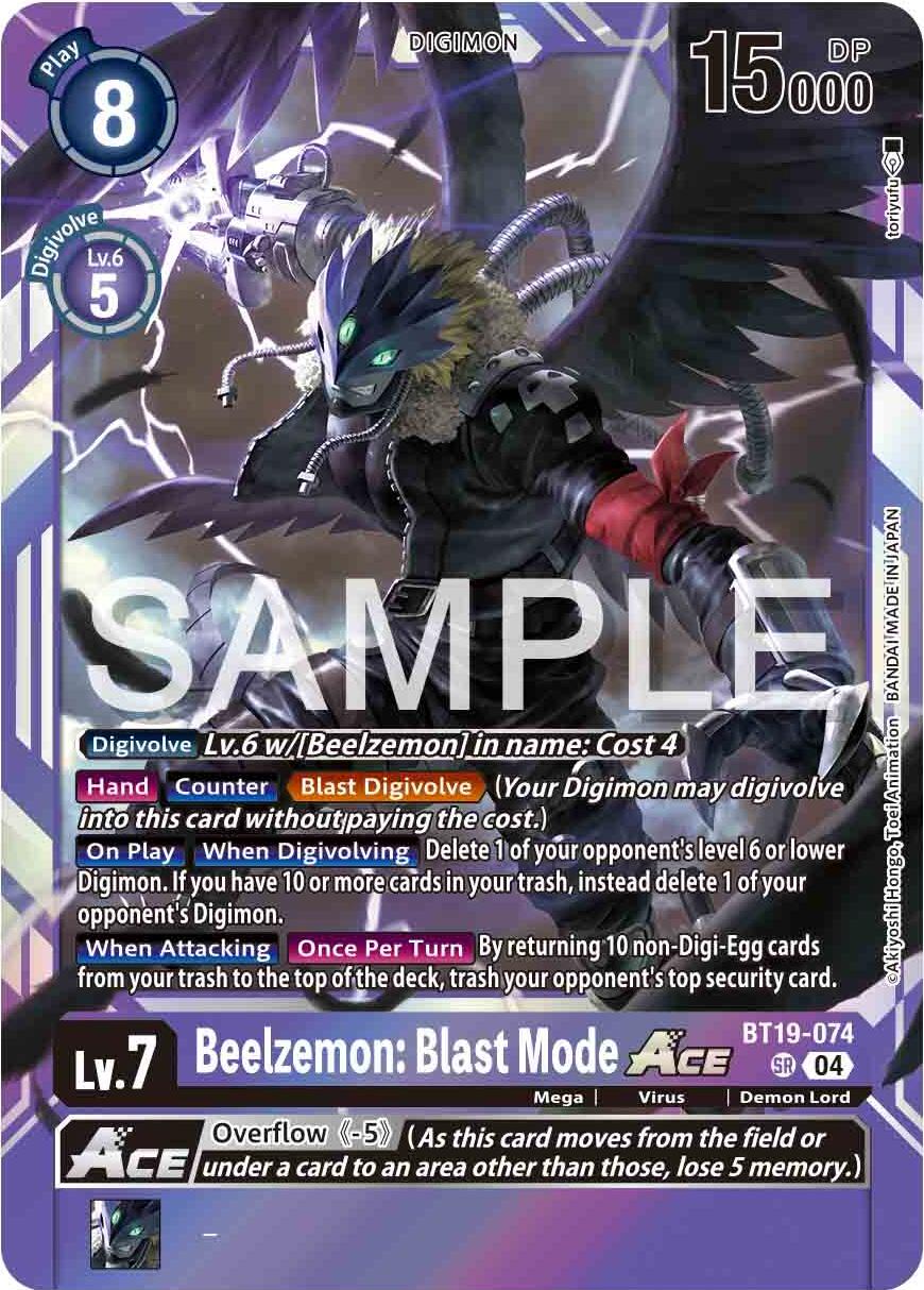 Beelzemon: Blast Mode ACE [BT19-074] [Release Special Booster Ver.2.0] | Shuffle n Cut Hobbies & Games