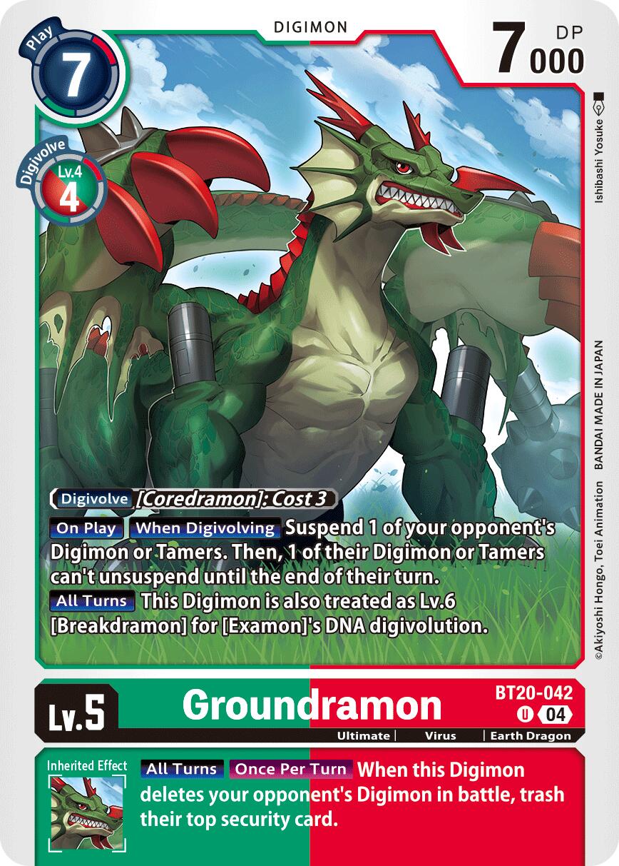 Groundramon [BT20-042] [Release Special Booster Ver.2.5] | Shuffle n Cut Hobbies & Games