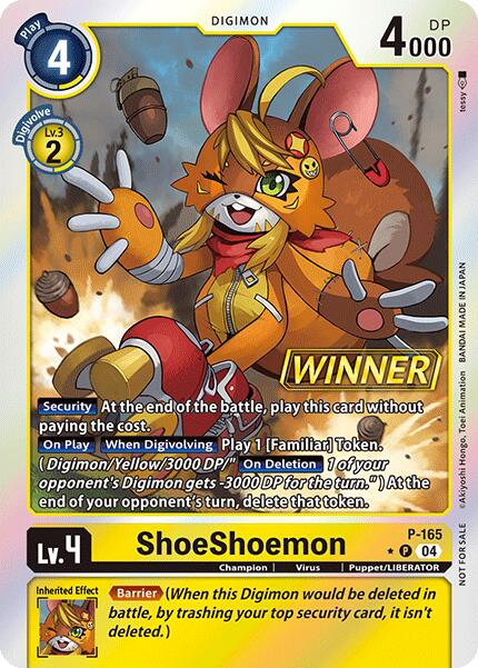 ShoeShoemon [P-165] (Store Tournament 2025 Vo.1 Winner Pack) [Promotional Cards] | Shuffle n Cut Hobbies & Games