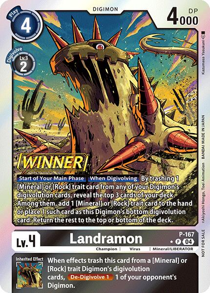 Landramon [P-167] (Store Tournament 2025 Vo.1 Winner Pack) [Promotional Cards] | Shuffle n Cut Hobbies & Games