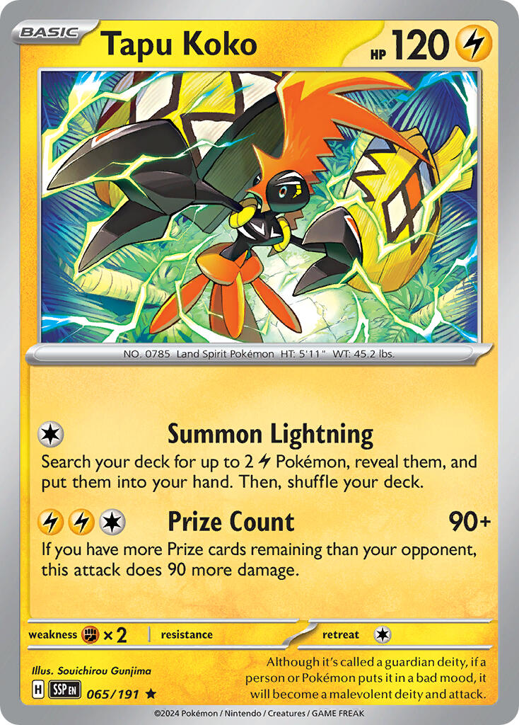 Tapu Koko (065/191) (Theme Deck Exclusive) [Scarlet & Violet: Surging Sparks] | Shuffle n Cut Hobbies & Games