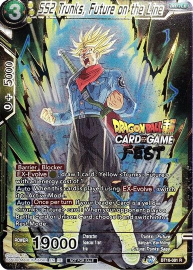 SS2 Trunks, Future on the Line (Card Game Fest 2022) (BT16-081) [Tournament Promotion Cards] | Shuffle n Cut Hobbies & Games