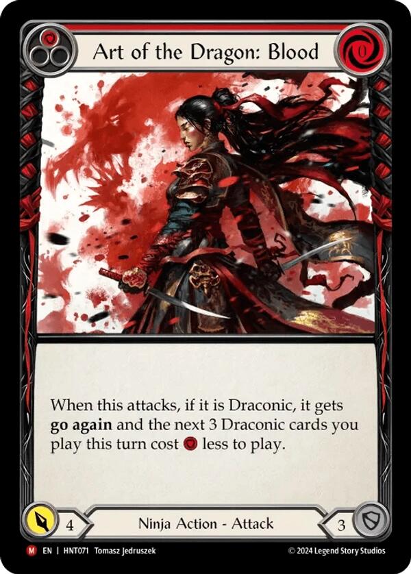 Art of the Dragon: Blood [HNT071] (The Hunted)  Rainbow Foil | Shuffle n Cut Hobbies & Games