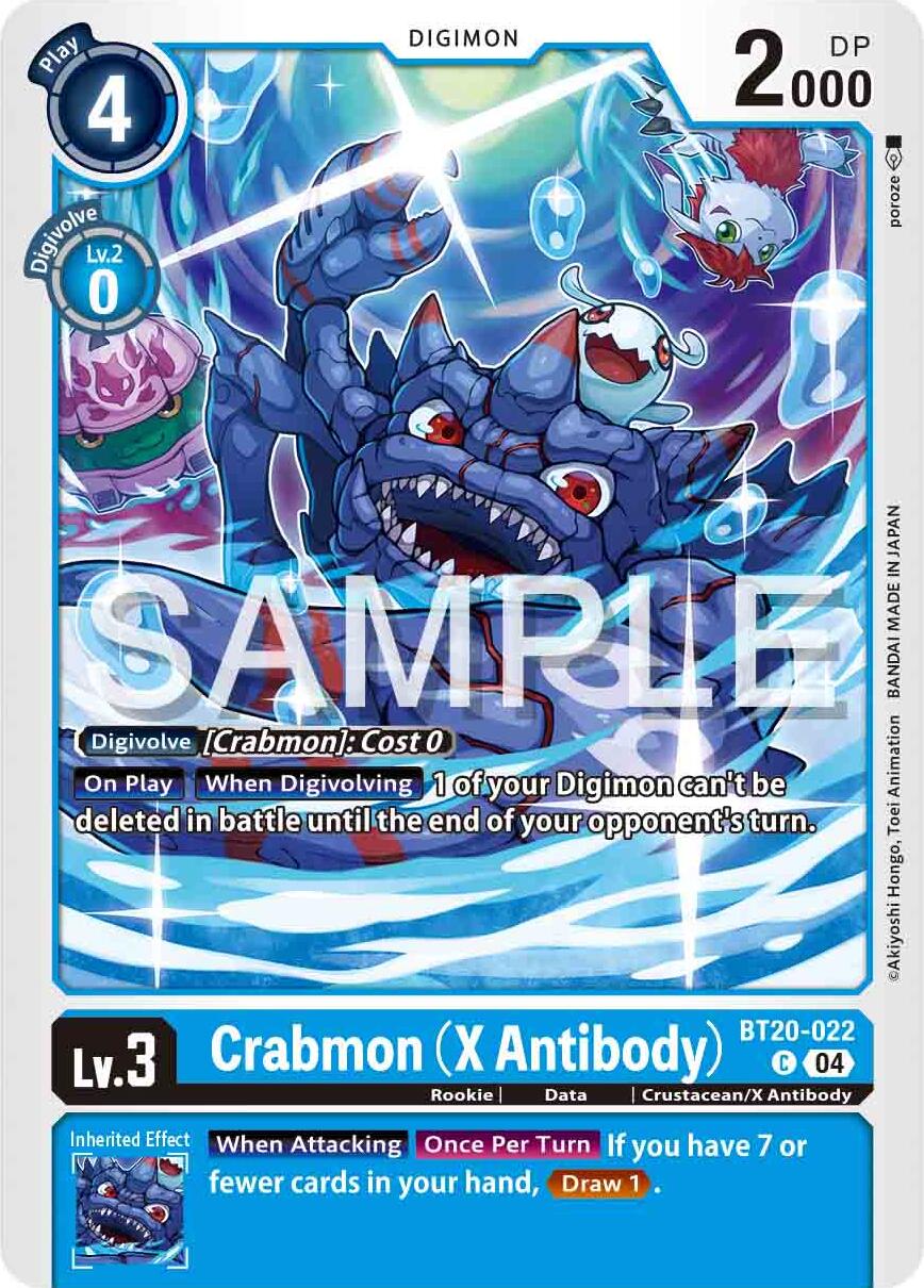 Crabmon [BT20-022] (X Antibody) [Release Special Booster Ver.2.0] | Shuffle n Cut Hobbies & Games