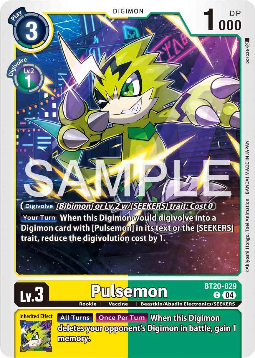 Pulsemon [BT20-029] [Release Special Booster 2.0] | Shuffle n Cut Hobbies & Games