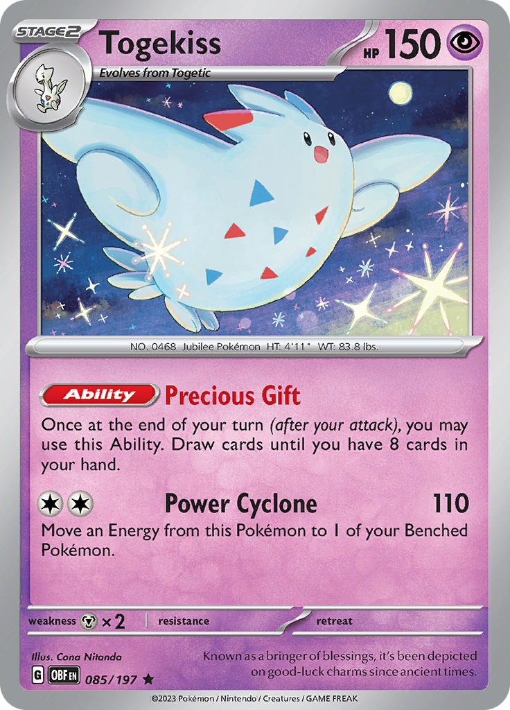 Togekiss (085/197) [Scarlet & Violet: Obsidian Flames] | Shuffle n Cut Hobbies & Games