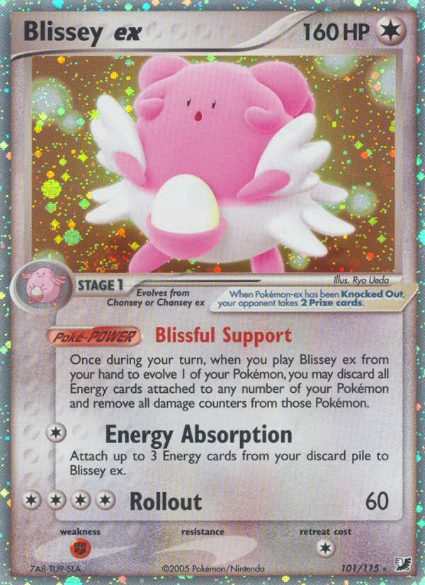 Blissey ex (101/115) [EX: Unseen Forces] | Shuffle n Cut Hobbies & Games