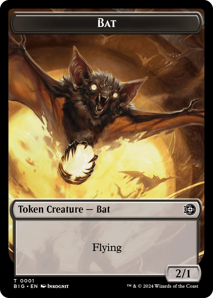 Mercenary // Bat Double-Sided Token [Outlaws of Thunder Junction Tokens] | Shuffle n Cut Hobbies & Games