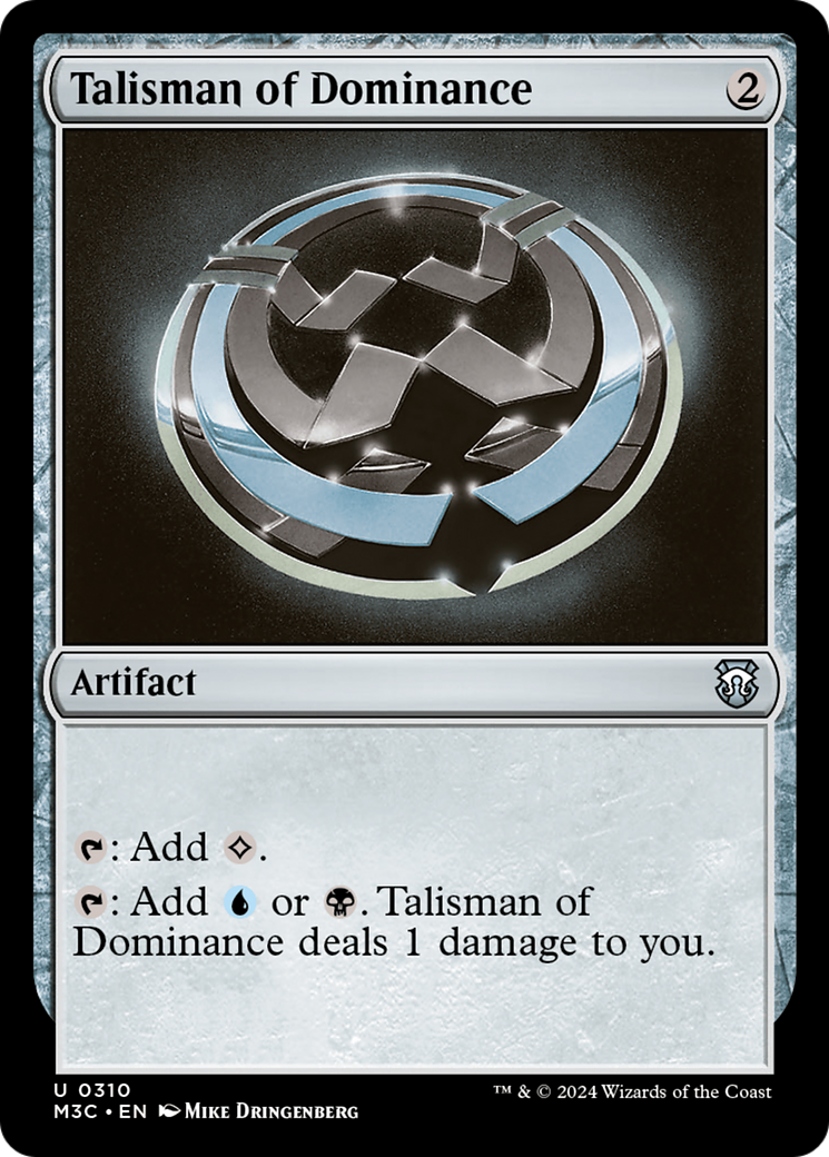 Talisman of Dominance (Ripple Foil) [Modern Horizons 3 Commander] | Shuffle n Cut Hobbies & Games