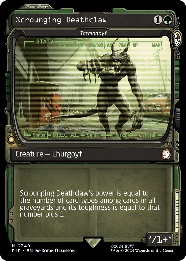 Scrounging Deathclaw - Tarmogoyf (Showcase) [Fallout] | Shuffle n Cut Hobbies & Games