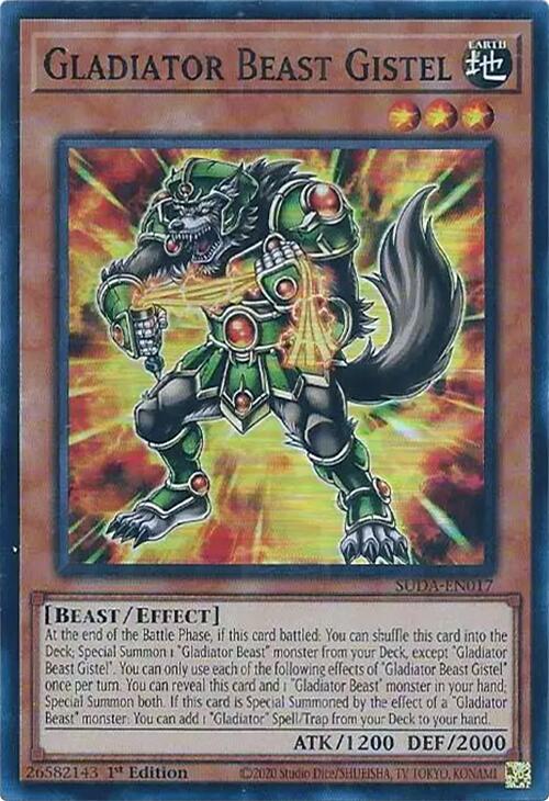 Gladiator Beast Gistel [SUDA-EN017] Super Rare | Shuffle n Cut Hobbies & Games