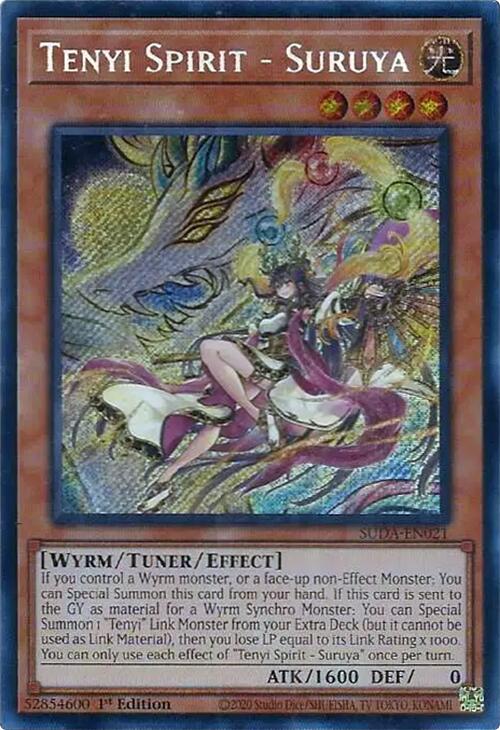 Tenyi Spirit - Suruya [SUDA-EN021] Secret Rare | Shuffle n Cut Hobbies & Games