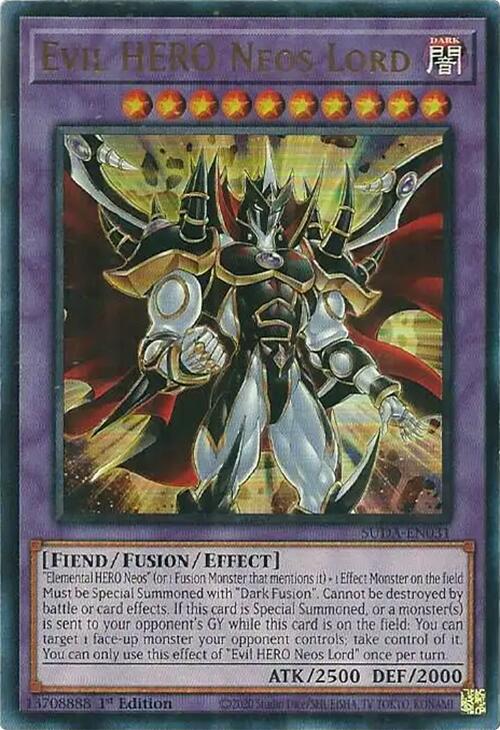 Evil HERO Neos Lord [SUDA-EN031] Ultra Rare | Shuffle n Cut Hobbies & Games