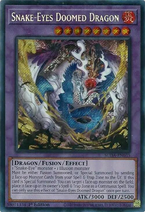 Snake-Eyes Doomed Dragon [SUDA-EN035] Secret Rare | Shuffle n Cut Hobbies & Games