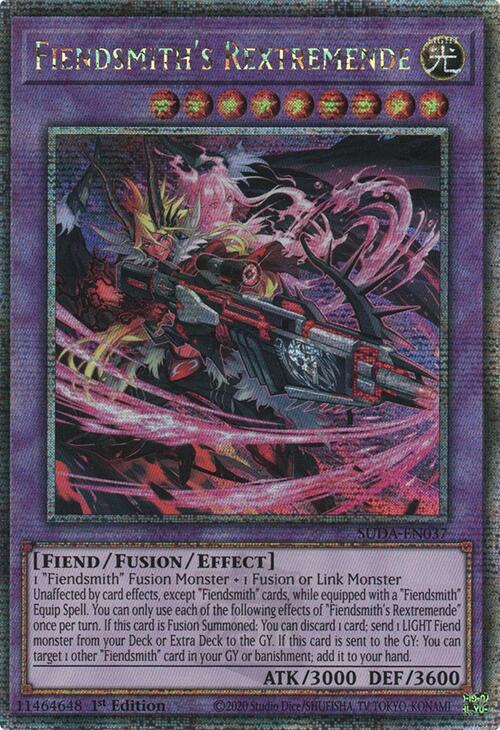 Fiendsmith's Rextremende (Quarter Century Secret Rare) [SUDA-EN037] Quarter Century Secret Rare | Shuffle n Cut Hobbies & Games