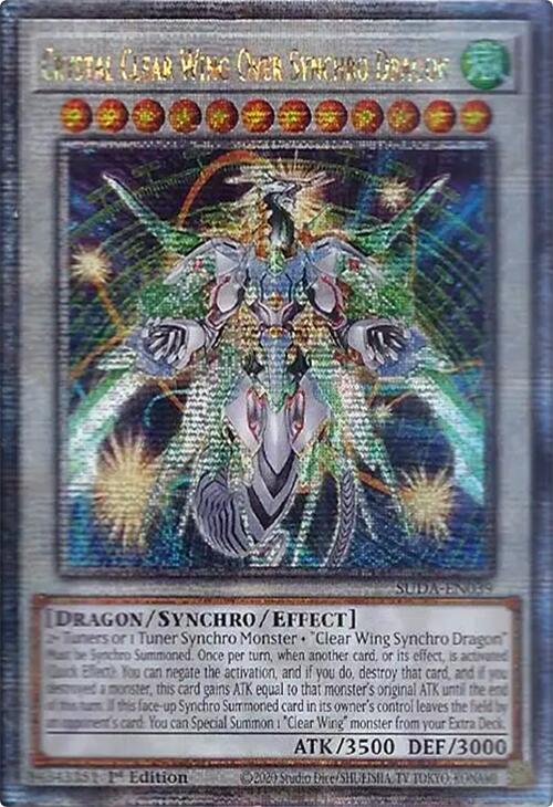 Crystal Clear Wing Over Synchro Dragon (Quarter Century Secret Rare) [SUDA-EN039] Quarter Century Secret Rare | Shuffle n Cut Hobbies & Games