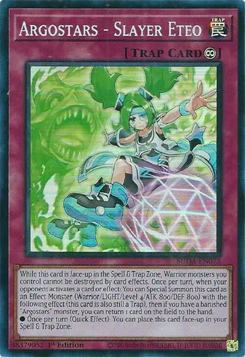 Argostars - Slayer Eteo [SUDA-EN073] Super Rare | Shuffle n Cut Hobbies & Games