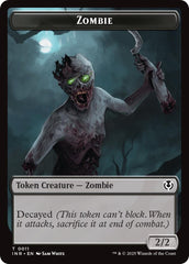 Zombie (0011) // Zombie (0012) Double-Sided Token [Innistrad Remastered Tokens] | Shuffle n Cut Hobbies & Games