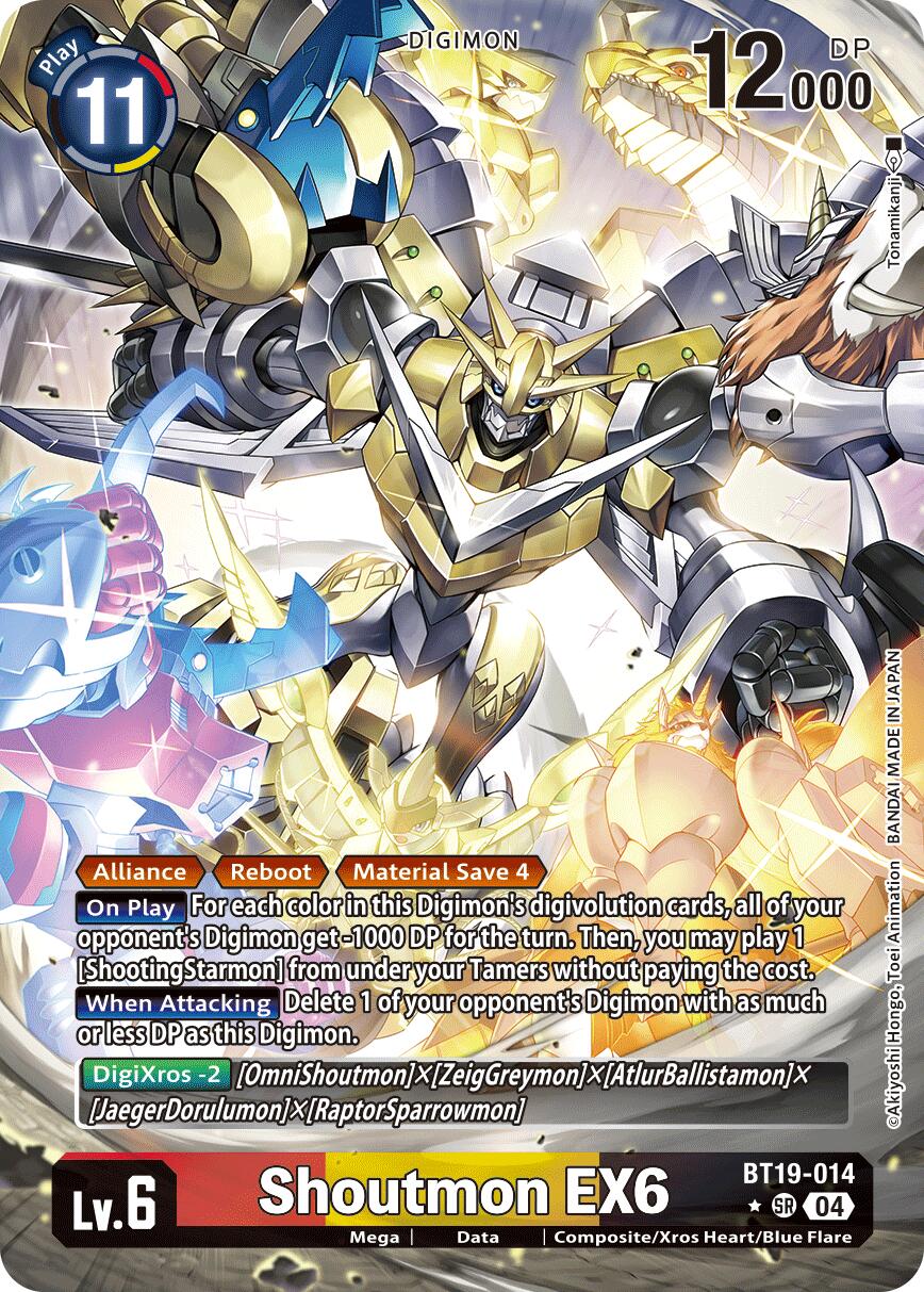 Shoutmon EX6 [BT19-014] (Alternate Art) [Release Special Booster Ver.2.5] | Shuffle n Cut Hobbies & Games