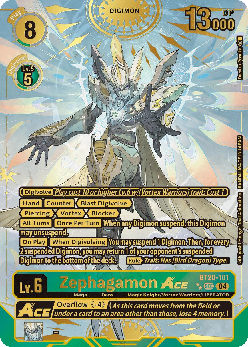 Zephagamon ACE [BT20-101] (Rare Pull) [Release Special Booster Ver.2.5] | Shuffle n Cut Hobbies & Games