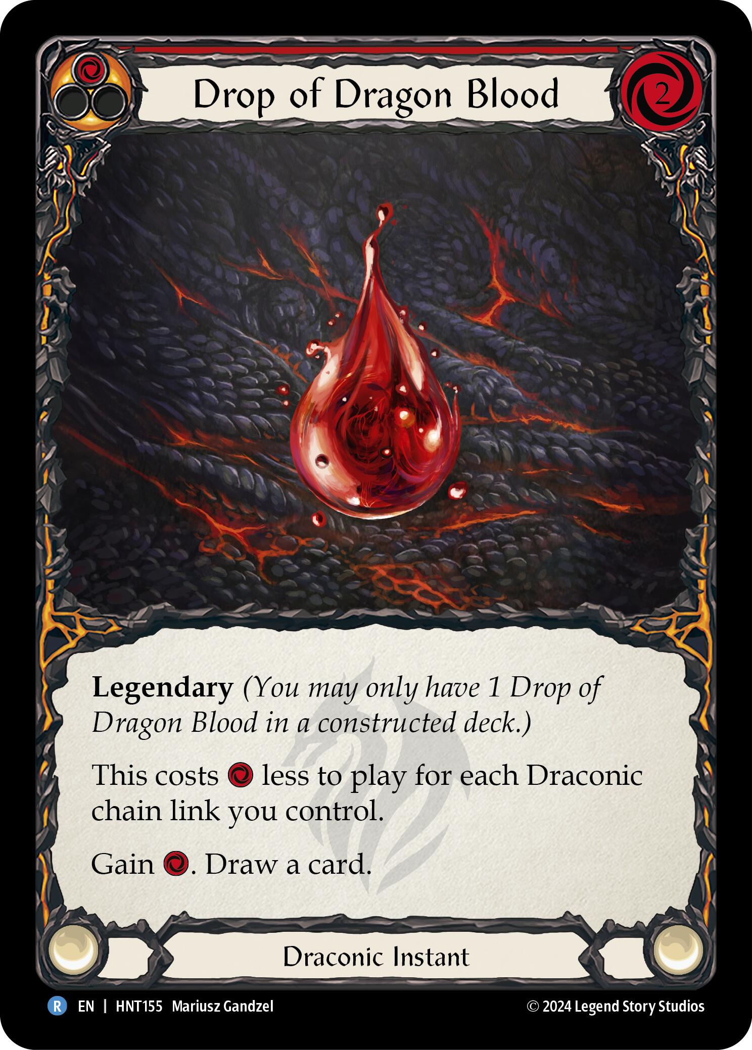 Drop of Dragon Blood (Red) [HNT155] (The Hunted) | Shuffle n Cut Hobbies & Games