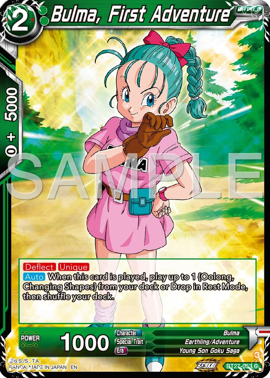 Bulma, First Adventure (BT27-053) [History of Z] | Shuffle n Cut Hobbies & Games