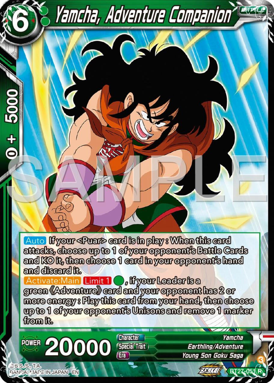 Yamcha, Adventure Companion (BT27-051) [History of Z] | Shuffle n Cut Hobbies & Games