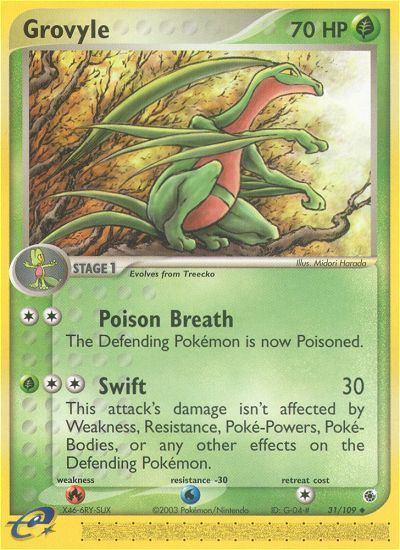 Grovyle (31/109) [EX: Ruby & Sapphire] | Shuffle n Cut Hobbies & Games