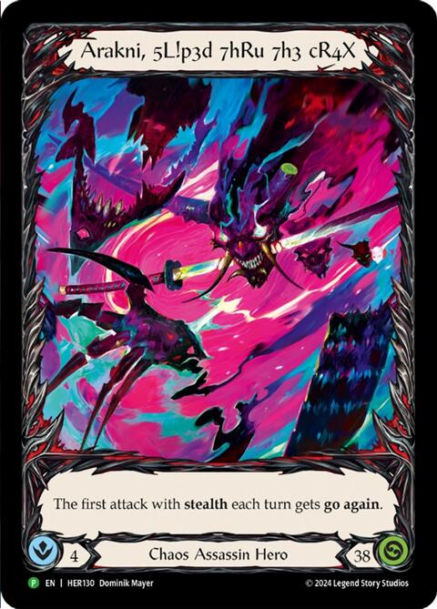 Arakni, 5L!p3d 7hRu 73h cR4X (Extended Art) [HER130] (Promo)  Cold Foil | Shuffle n Cut Hobbies & Games