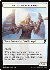 Angel of Sanctions // Zombie (0003) Double-Sided Token [Aetherdrift Tokens] | Shuffle n Cut Hobbies & Games