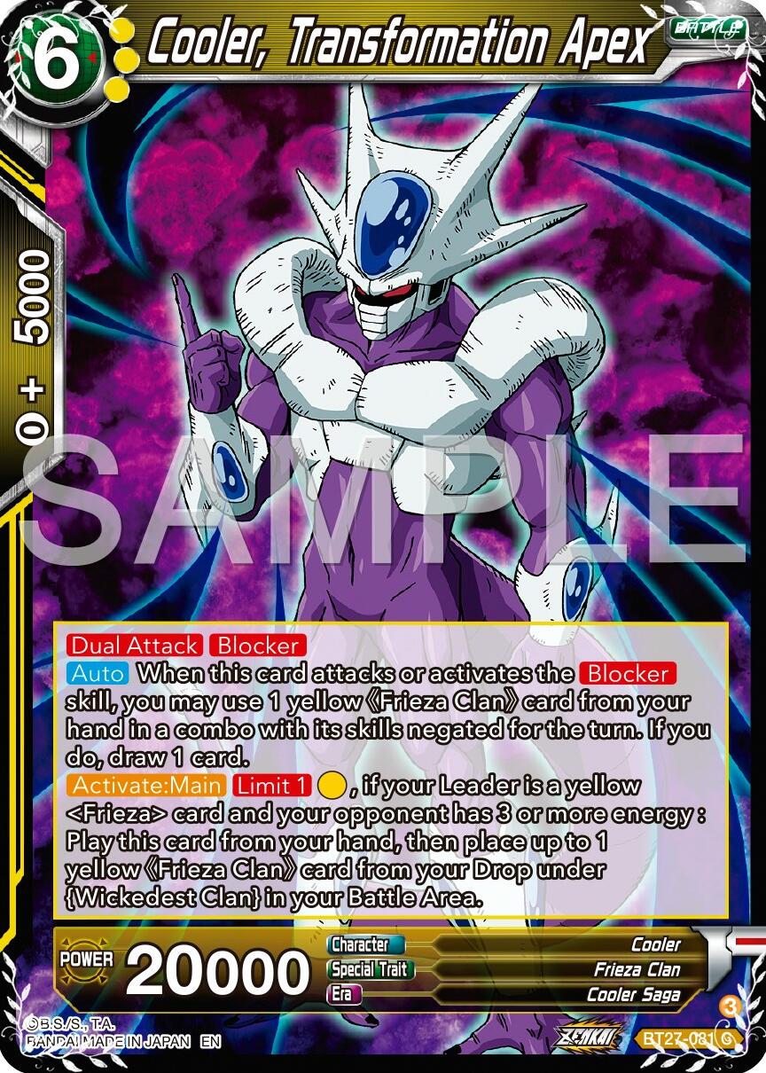 Cooler, Transformation Apex (BT27-081) [History of Z] | Shuffle n Cut Hobbies & Games