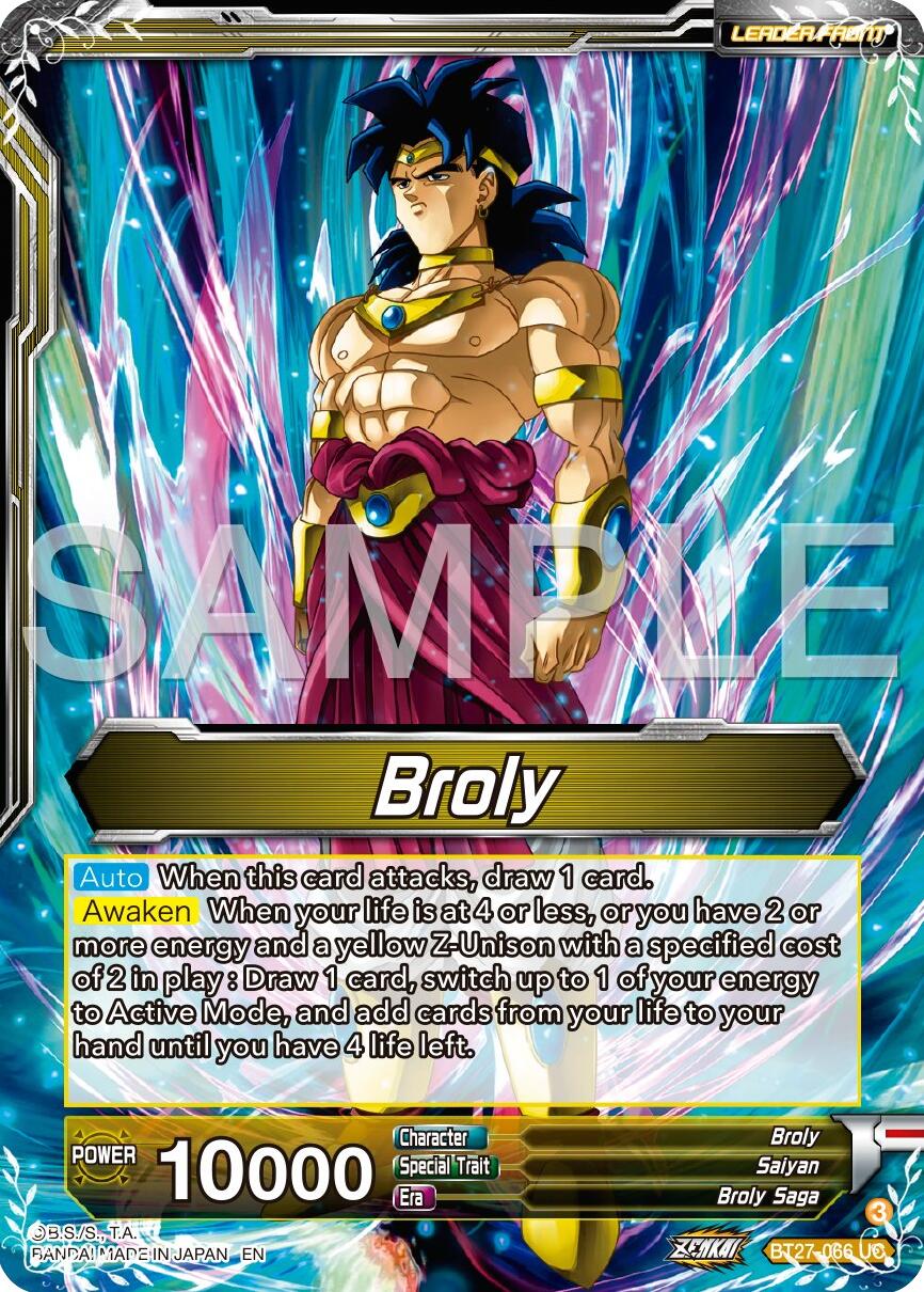 Broly // SS Broly, Big Action (BT27-066) [History of Z] | Shuffle n Cut Hobbies & Games