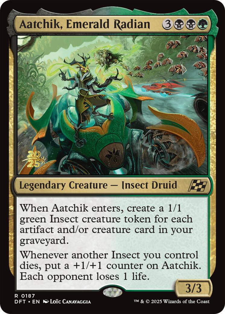 Aatchik, Emerald Radian [Aetherdrift Prerelease Promos] | Shuffle n Cut Hobbies & Games