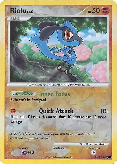 Riolu (016/017) (Cracked Ice Holo) [Miscellaneous Cards] | Shuffle n Cut Hobbies & Games