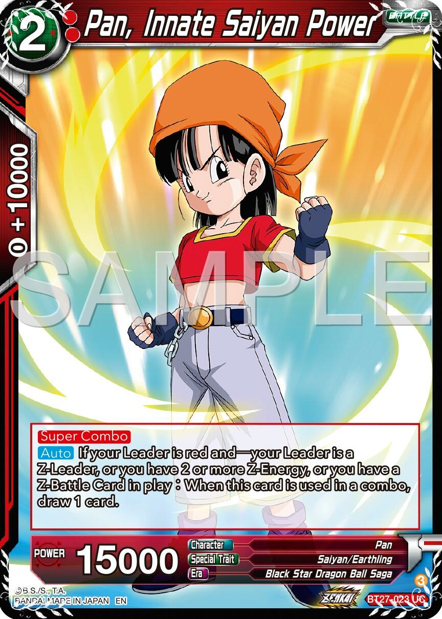 Pan, Innate Saiyan Power (BT27-023) [History of Z] | Shuffle n Cut Hobbies & Games